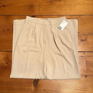 NWT H&M cream wide leg dress pants